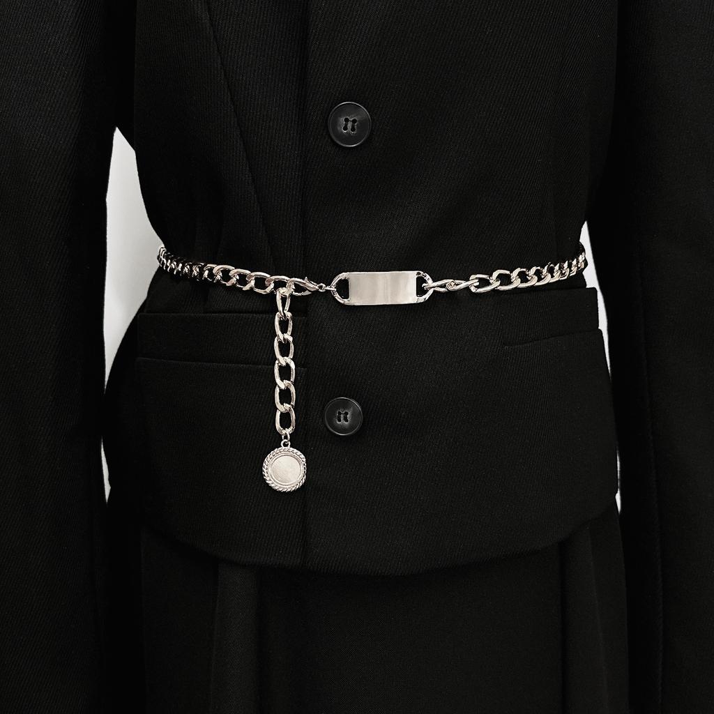 Ladies Waist Chain Fashionable Versatile Metal Chain Belt with Suit Skirt Thin Belt Chain