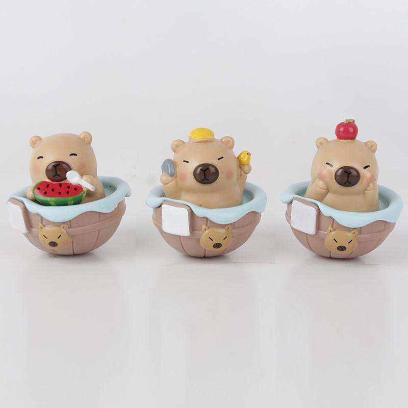 Wobbling Capybara Whimsical Toy Summer Theme Q Version Pvc Figure Assortment Of Styles 6