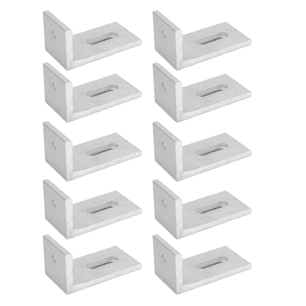 10pcs Weather Proof L Foot Solar Mount Photovoltaic Mounting Bracket Solar Panel Installation
