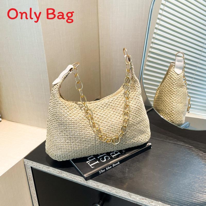 Woven Trendy Small Square Bag With Zipper Closure And Inner Phone Pocket For Daily Use