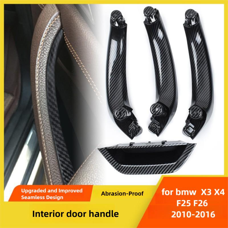 Car Interior Door Handle Left Right Inner Door Panel Handle Pull Trim Cover For BMW X3 X4 F25 F26 2010 2011 2012 2013 2014 2015 2016 2017 LHD