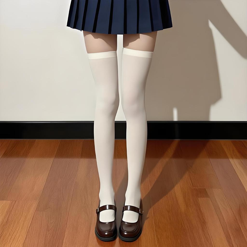 Velvet Thigh-High Stockings with Bow – Sexy Halloween Costume Socks