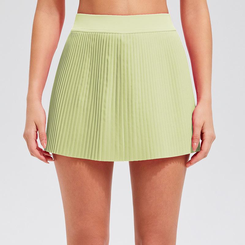 Organ Pleated Tennis Skirt for Women Fake Two-piece Anti-exposed Sports Fitness Badminton Skirt Golf Skirt Summer Suit