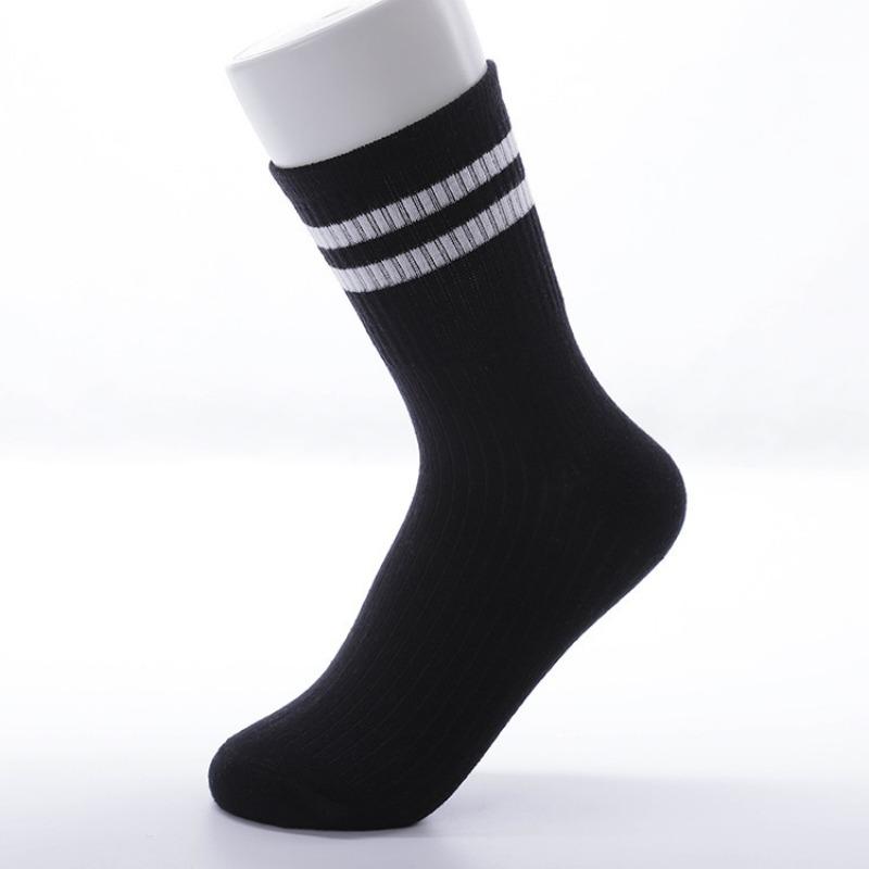 5 Ζεύγη Νέες Αναπνέουσες Καθημερινές Ριγέ Κάλτσες Μήκους Μέσης Κνήμης για Γυναίκες την Άνοιξη και το Φθινόπωρο