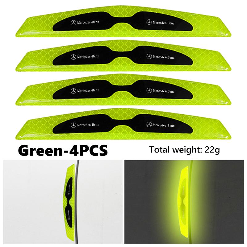 AABGW1 For Benz 4PCS 3D Epoxy Car Door Reflective Strips Security Warning Stickers Accessories Exclusive AMG SPRINTER V CLASS VIANO