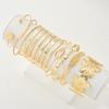 Vintage Elegant Flower Bracelet Set for Women Fashion Gold Color Minimalist Twisted Cuff Bangle Daily Wear Vacation Jewelry 2026