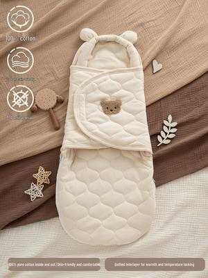 Sacco Nanna Ispessito per Neonato: Copertina swaddle anti-spavento Autunno/Inverno