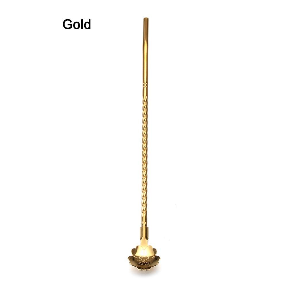 

Многоразовые изогнутые кофейные ложки-фильтры из нержавеющей стали, соломинки для питья из нержавеющей стали, ложка Gold