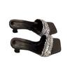 Fashion Women Slippers Fashion Luxury Sandals Dress Elegant Woman Heeled Shoes 2025 Summer Sexy Dress Slides Flip Flops Mujer Zapatos