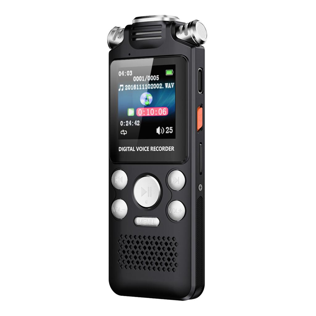 Digital Voice Recorder with Playback Voice Activated Noise Reduction Recorder MP3 Player for Lectures Meetings