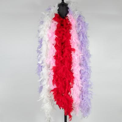 DIY 2Meter/lot 60g Turkey Feather Boa Plumas Dress Shawl Scarf for Halloween Wedding Carnival Party Feather Handicrafts Accessories