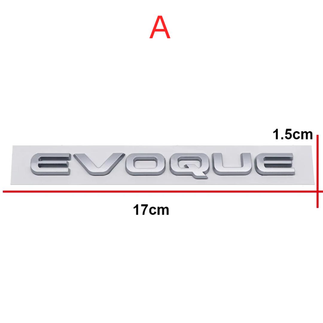 

3D хромированный черный ABS EVOQUE с буквами, эмблема заднего багажника автомобиля, значок, наклейка, наклейки для L/and R/ange R/over EVOQUE, аксессуары для авто стайлинга A