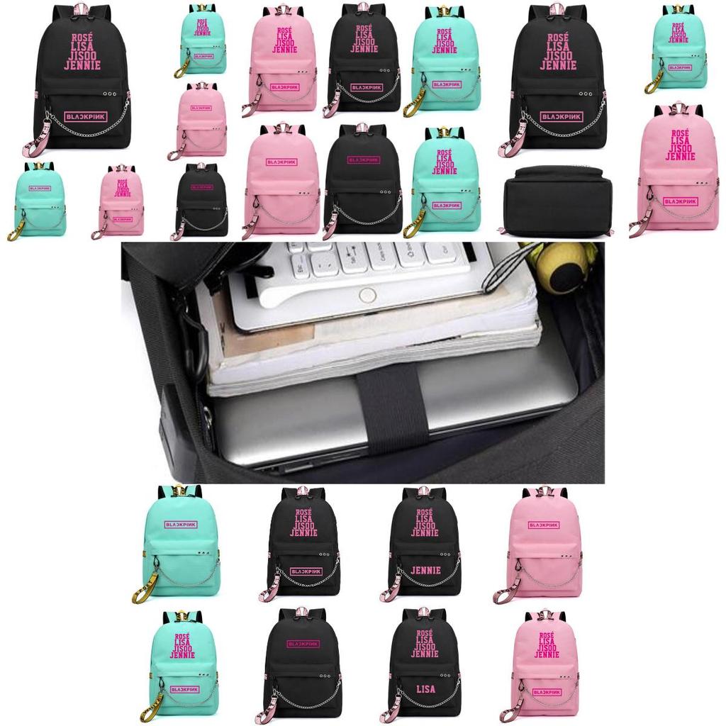 Stylish And Durable Blackpink-inspired Backpack For Students