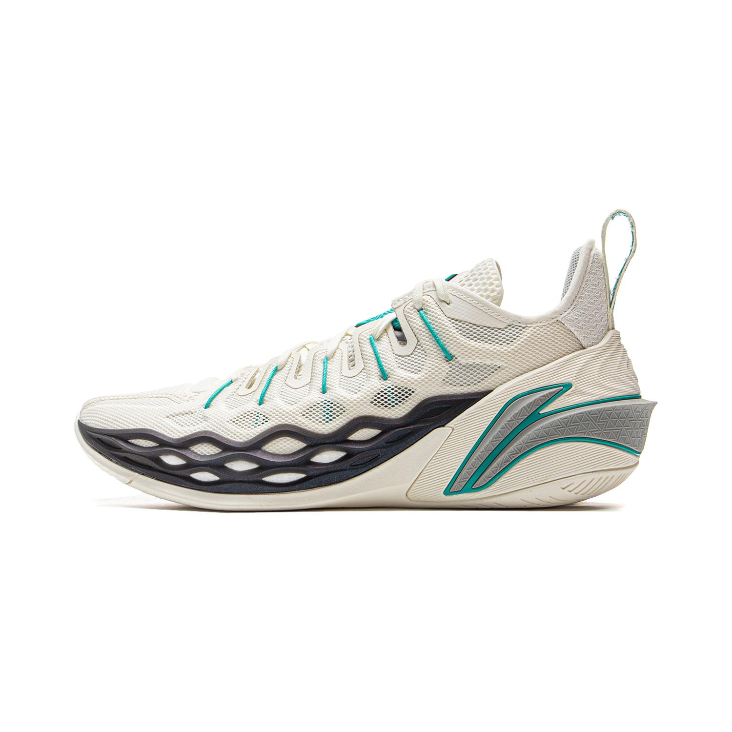 

New LiNing Buckets Cushioning, Slip Resistant, And Breathable Low Top Basketball Shoes Men s Ivory ABAV023-9 44