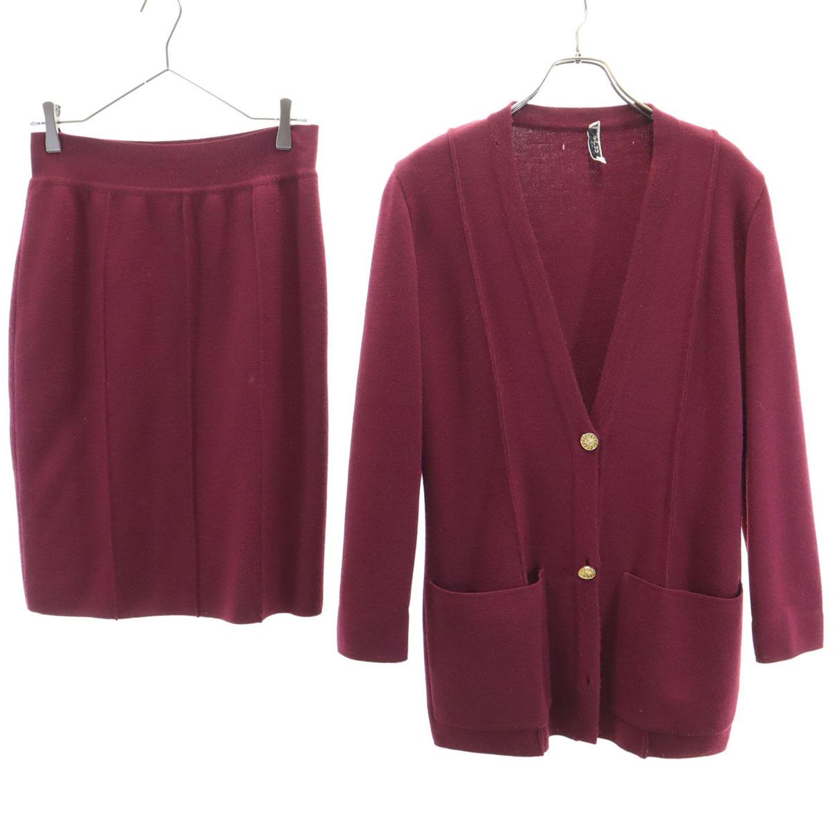 

CELINE 80s 90s Made in Italy Wool Blend Old Long sleeve cardigan Setup 38 Women Used