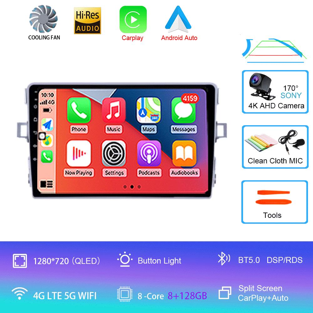 Android 14 Car Radio Carplay Auto For Toyota Verso R20 2009 2010 - 2018 GPS Navigation DSP Head Unit BT Video Player 2Din Stereo
