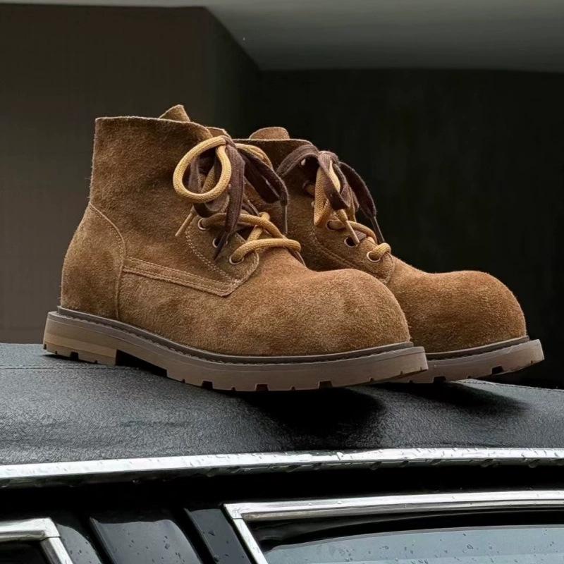 

Ботинки Мартин из коровьей кожи первого слоя женские осенне-зимние новые женские уличные ретро женские туфли универсальные ботинки женские 40 темно-коричневого