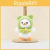 Charming Emotion Candy Duck Plush Toy With Frog Hat White And Yellow