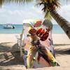 Beach Towel with One Punch Man Saitama Pattern - soft,absorbent,machine washable Lightweight&Modern,swimming,Travel Essentials