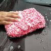 Water Absorbing Plush Car Wash Sponge Block, Car Cleaning and Beauty Products, Gray White, Red White, Blue White Three Colors