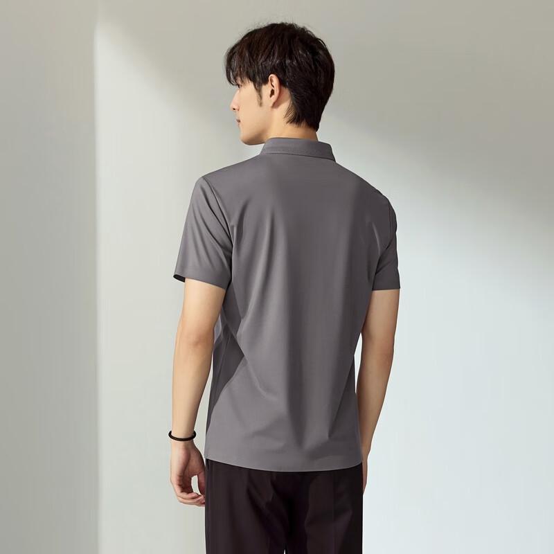 

Qipai Men s Silk Blend Short Sleeve Polo Shirt M