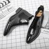 Men's Korean Style Pointed Toe High Top Leather Boots with Zipper - Autumn/Winter Collection