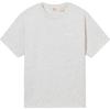 Levis Casual Comfortable Simple Embroidered Logo Ribbed Crew Neck Short Sleeve T-Shirt Men T-Shirts Gray 003MZ-0001
