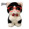 Plush Pendant for Bags Cute Kitten with Glasses And Tie Soft Stuffed Animal Backpack Charm Keychain Backpacks Keys Decorative Hanging Plushie