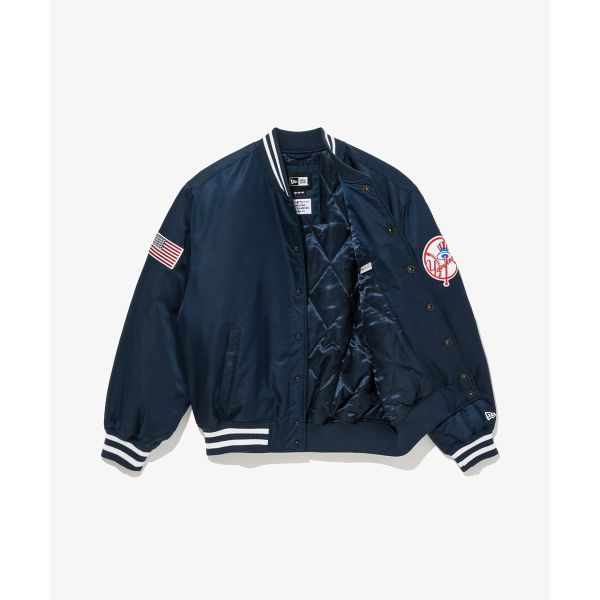 New Era FW25 MLB Authentic Stadium Jacket Series New York Yankees Loose Short Single-Breasted Casual Simple Long Sleeve Jacket Korean Style 14742064