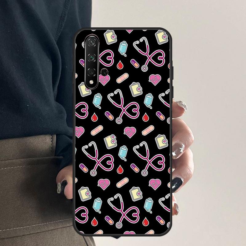Medical Medicine Nurse Pattern For Huawei Nova 9 10 SE 5T 12s 12i 11i Y91 Y90 Y60 Y70 Y72 Y61 P20 P40 P30 Lite P60 Pro Case
