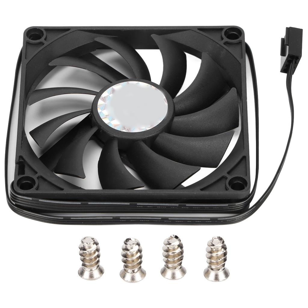 Cooling Fan Ultra Thin 4 PIN PWM Intelligent Speed Regulation Chassis Fan with Screw Bag for Computer Chassis