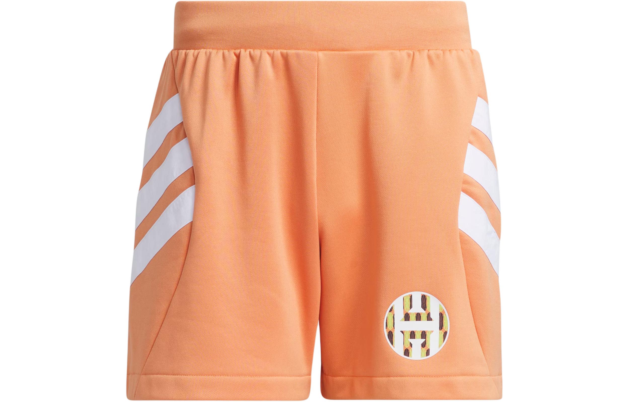 Adidas SS24 Harden Graphic Shorts Basketball Shorts Men s Light Khaki Brown IU2801 S