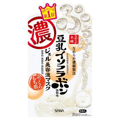 Smooth Honpo Gel Beauty Serum Maske, 5 Stück, Sojabohnen-Isoflavon, Feuchtigkeitsspendende Gesichtsmaske