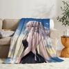 Blankets Charlotte Nordic Travel Fluffy Blanket for Bed Camp Baby Nap Bedroom Soft Sofa Decor Bedding Flannel Birthday Blankets