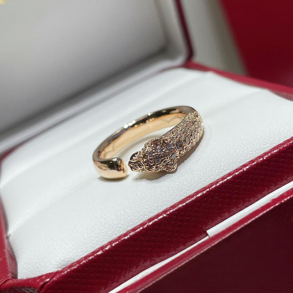 Hot Brand Vintage Women's Ring Luxury Jewelry For Women Designer 925 Sterling Silver Leopard Rings Fashion Lady Diamond Rings