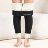 High-Waisted Fleece-Lined Lambswool Leggings for Women - Thick, Elastic, Skinny Cotton Pants for Outdoor Wear