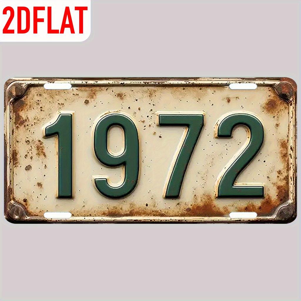 HD Metal Tin Sign Vintage Rustic License Plate Style Retro Wall Art Decor for Home Bar Garage