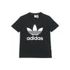 adidas Originals Trefoil Tee Color Block Logo Print Sports American Vintage Crew Neck Short Sleeve T-Shirt Women Tops Black FM3311