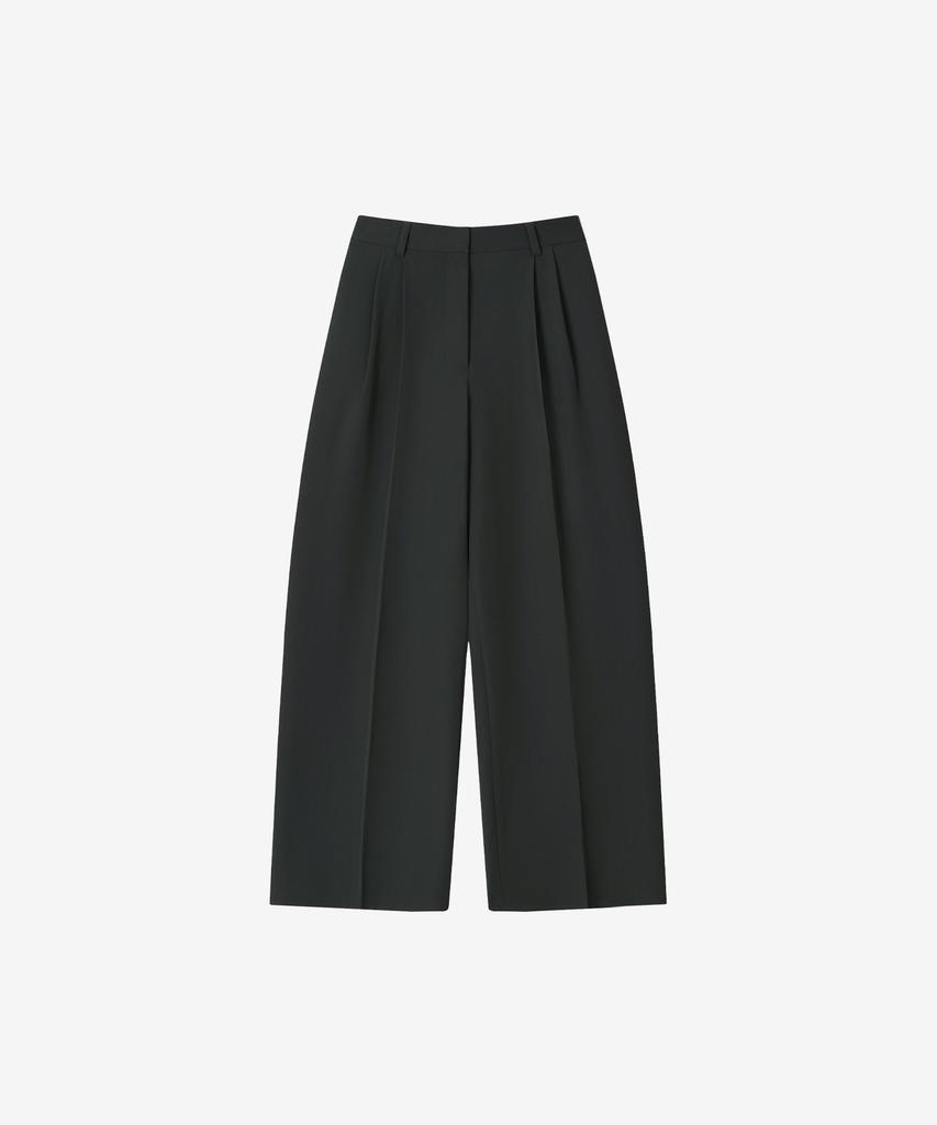 BASIKA Double-Pleat Wide Slacks_3 Colors