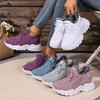 Winter Warm Sneakers for Women Lightweight Anti-Slip Plush Walking Shoes With Faux Fur Lined Women's Casual Comfortable Outdoor Running Workout Shoes