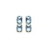 Earrings - LUXENTER - Ankek - 18k Yellow Gold Plated - Blue Crystal - Long. 23.5 Mm