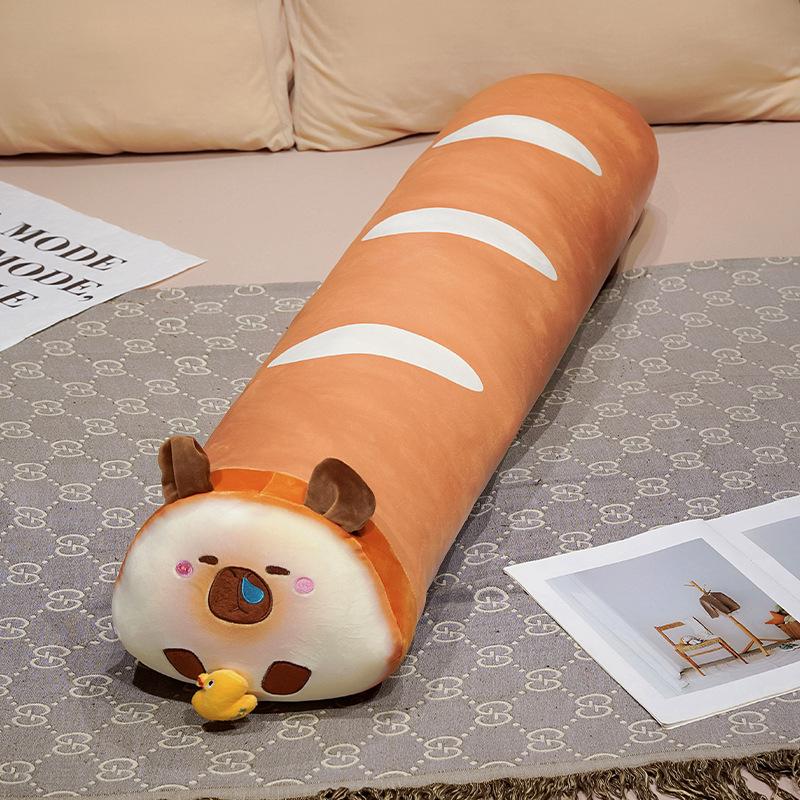 60/90/120cm Long Capybara Bread Plush Throw Pillow Soft Funny Bread Capybara Toy Sofa Cushion Home Decor Birthday Gift