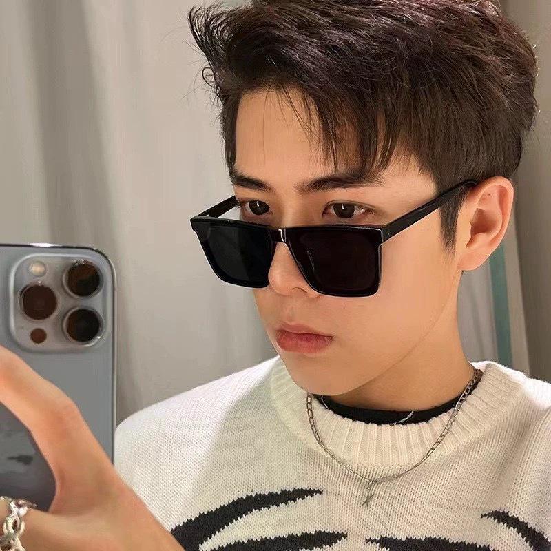 2025 Retro Square Frame Sunglasses - Unisex European & American Style for Driving & Fishing