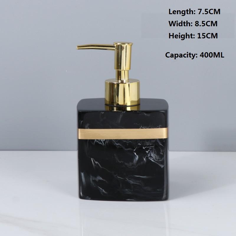 Travel Resin Square Bottle Dispenser Soap Lotion Shower Gel Empty BottleDispenser Bathroom Liquid for 400/500ml