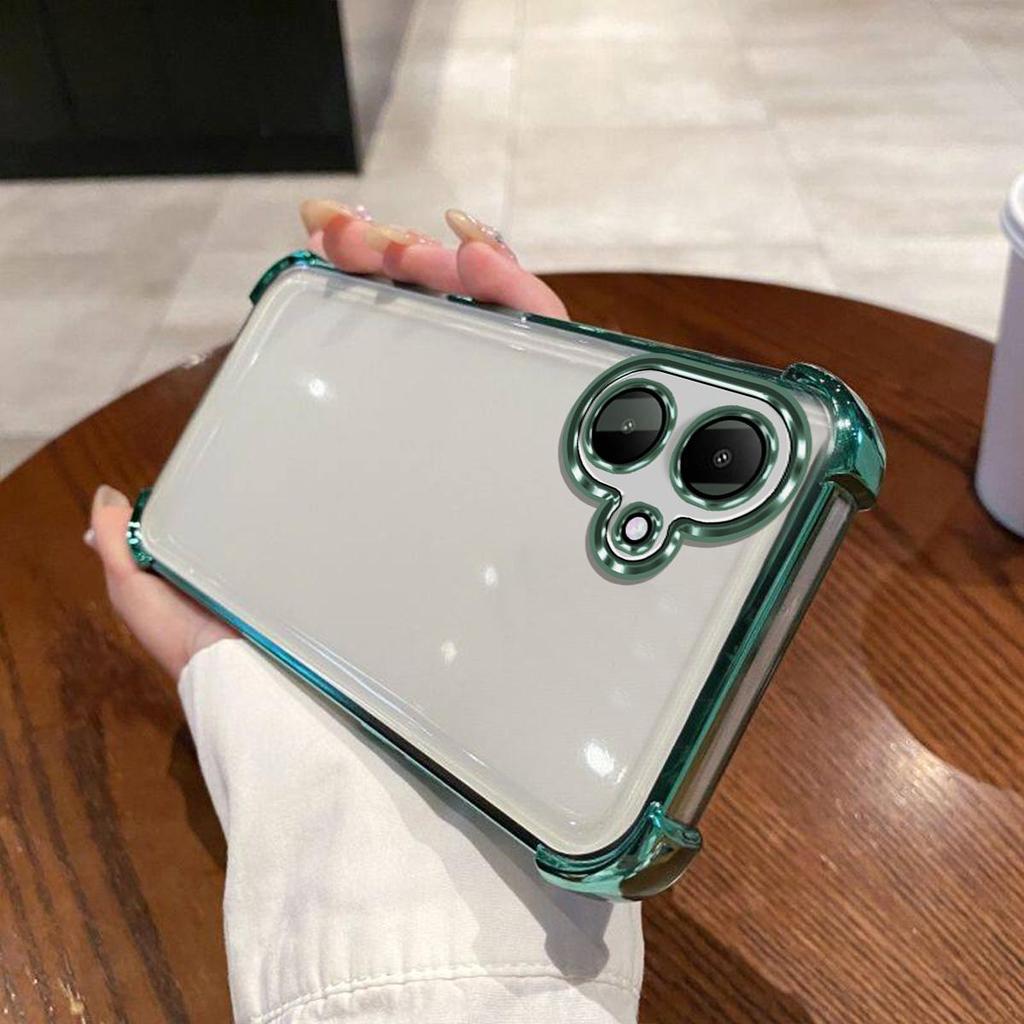 Hülle für TECNO SPARK Go 2 Galvanisierte Farbkante Klare Handyhülle Abdeckung