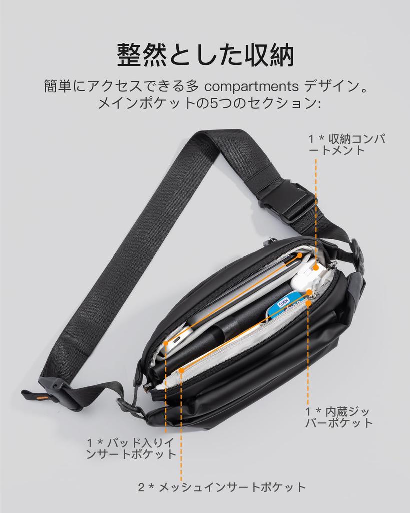 Inateck Sling Bag a small sling bag with an adjustable shoulder crossbody shoulder multifunctional waist pouch for the and black X, strap, bag,