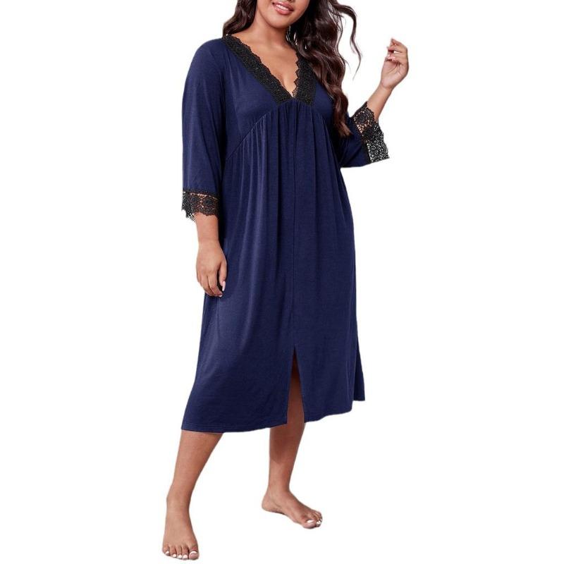 IHUASU Fashion V-Neck Long Sleeve Casual Dresses