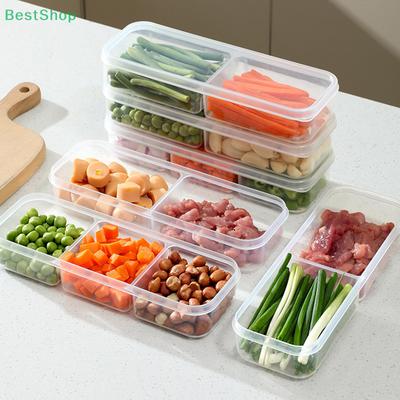 Rectangular Multi-grid Refrigerator Food Fresh-keeping Box,Transparent Plastic Sealing Box