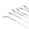 100PCS Fishing Leader Swivels Snap Anti Corroison Hard Steel Wire Leader for Saltwater 15cm / 5.9in