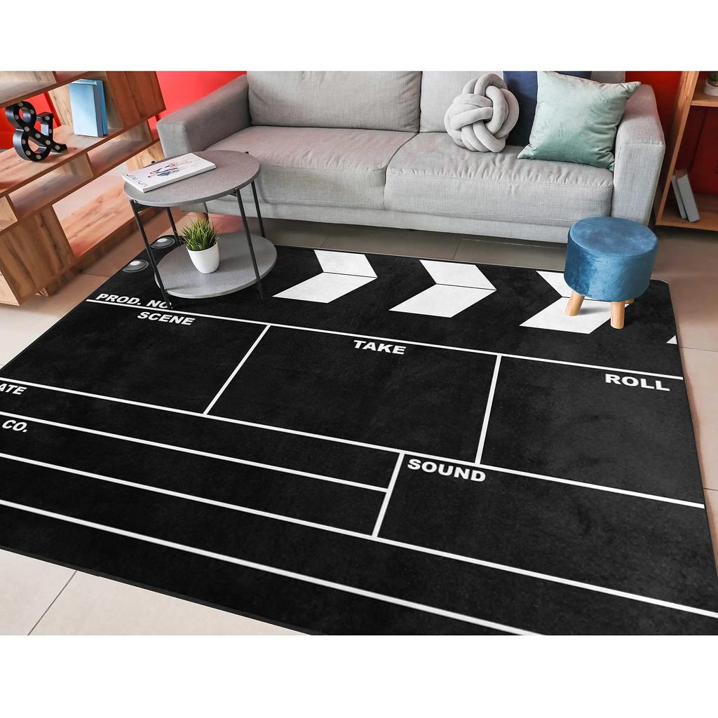 Vintage Cinema Home Movie Theater Modern Area Rugs Soft Floor Mat Non-Slip Carpets Indoor Decorative Living Room Bedroom Doormat
